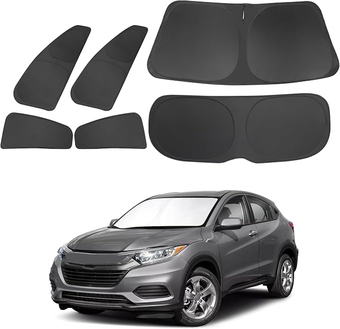 TINGLU Window Shades for Honda HR-V 2016-2022 Accessories Car Side Full Windows Rear Triangular Windshield Sun Shade Sun UV Rays & Privacy Protection for Camping 6PCS by TINGLU