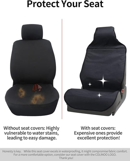 Waterproof Car Seat Cover Automotive Seat Covers for Cars Trucks and SUVs Car Seat Cover Protector Front Seats Black-2 - Image 4