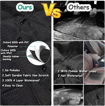 ANOSOSPECIAL Dog Car Seat Cover for Back Seat Cover,Non Stick Fur Rear Seat Protector for Pet,Nonslip Waterproof Durable Universal Fit Interior Backseat Covers for Auto Van SUV (Pack of 2) - Image 6