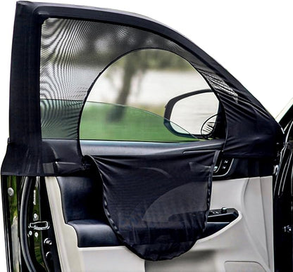 Sedans and Compact SUV Car Front Window Screens for Camping Front Windows Shade Driver Side Window Privacy Covers Zipper Added Increased Ventilation by Little+Pea