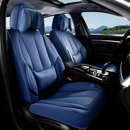 Coverado Car Seat Covers, Seat Covers for Cars, Waterproof Leather Auto Seat Protectors, Leather Car Seat Cushion, Car Interiors Accessories Universal Fit for Most Cars by COVERADOAUTO