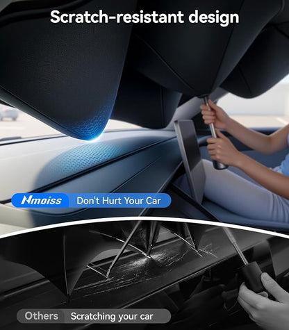 2026 Upgraded Nmoiss True Dual Layer Air Cool Windshield Sun Shade Umbrella | Drive to Superior Coolness & Comfort Block 99% UV Sun Rays & Heat Damage Keep Cool Protect Interior Zero Light Leakage XXL - Image 9