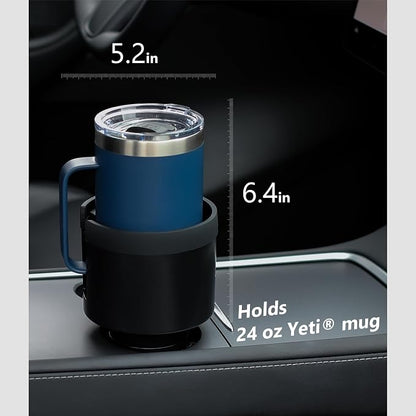 SEVEN SPARTA Car Cup Holder Expander for 32-40oz Large Bottles & Tumblers | Compatible with Yeti, Hydro Flask & Owala 32-40oz, Upgraded Adjustable Offset Base, Fits 3.4"-3.8" Bottles, Mugs & Tumblers - Image 2
