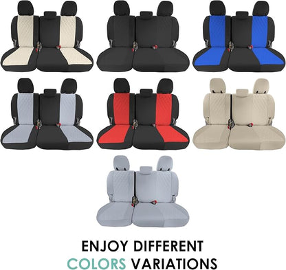 FH Group Custom Fit Car Seat Covers Specifically Made for 2011-2020 Toyota Sienna 7-8 Seater with Ultraflex Neoprene Water Resistant Automotive Seat Covers - 3rd Row Gray - Image 5