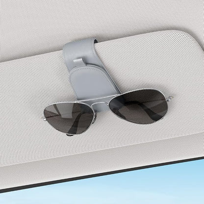 Sotfamily Magnetic Sunglass Holder for Car Visor, 2 Packs, Faux Leather | Strong Magnetism, for Most Car Visors, No Marks on Visor, Gift-Ready Packaging, Sunglass Organizer, Car Accessories for Men - Image 2