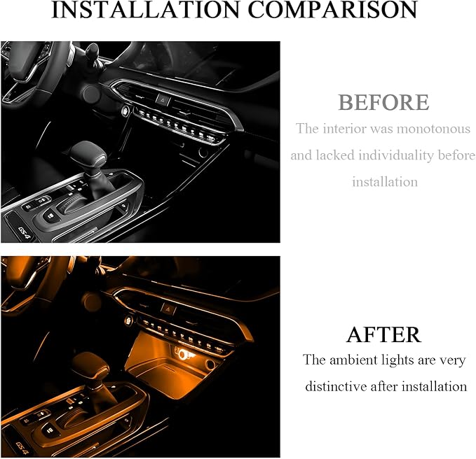 Hovom 4PCS Mini USB LED Car Interior Atmosphere Lamp for Decor, Yellow | Plug-in USB Interface, Portable LED Decor, Universal Ambient Lighting Kit, Suitable for SUV Truck RV Office Laptop Keyboard - Image 5