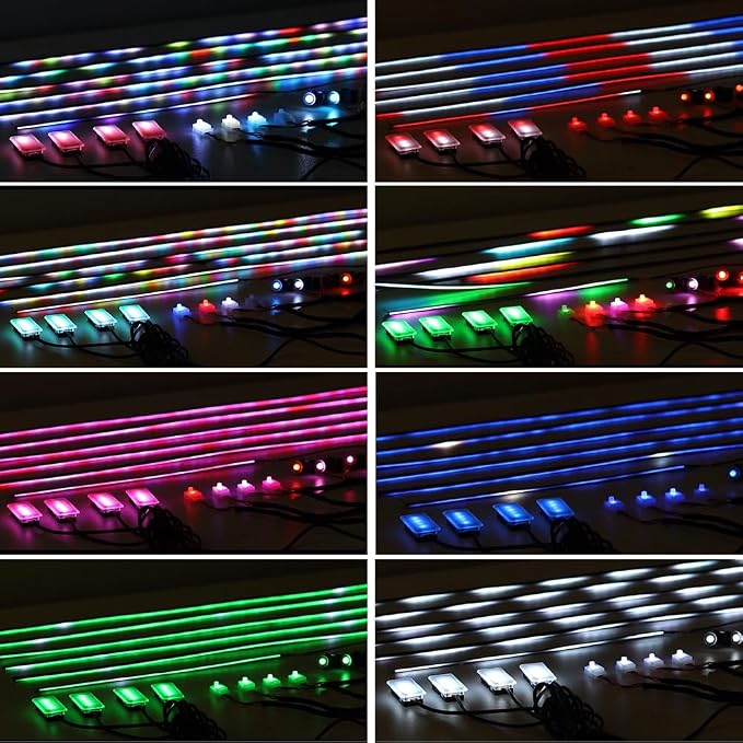 Interior Car Strip Lights Dreamcolor Acrylic Car Decorative Lights with APP Control Multicolor Internal Lighting Kit Music&DIY Function Ambient Fiber Optic Strip LEDs - Image 8