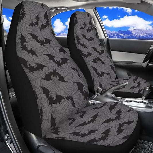 Spider Web Car Front Seat Covers Set of 2, Washable Breathable Front Seat Protectors, Universal Fit for Most Cars, SUVs and Sedans - Image 2