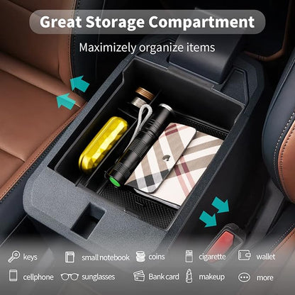 CDEFG Maverick Center Console Organizer for 2022 2023 2024 2025 2026 Ford Maverick Truck Accessories Central Console Armrest Tray Storage Box Insert Tray Coin Container - Image 4