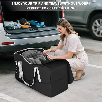 IBVIVIC Car Seat Travel Bag Compatible with UPPAbaby Aria and Mesa, Black | Infant Car Seat Travel Bag Car Seat Cover for Travel - Image 7
