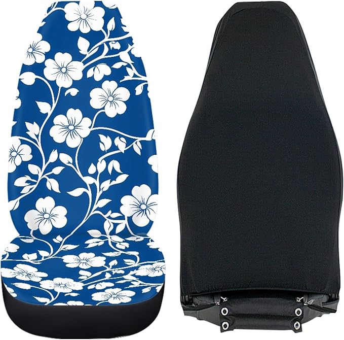 Automotive Seat Covers Flower Pattern Print Seat Cover for Front Seats Only Universal fit for Cars, SUVs, Trucks Flower Pattern Car Accessories Seat Protector - Image 5