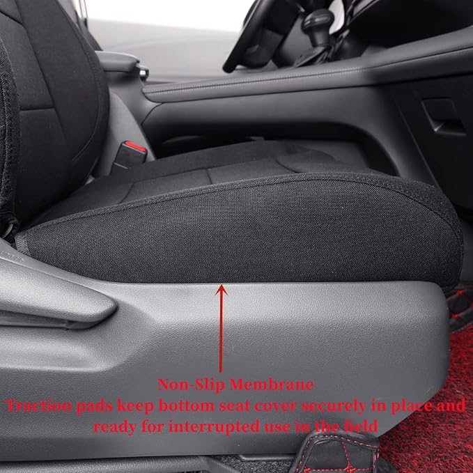 Seat Covers for Toyota Sienna 2021–2026 XSE/XLE/Limited/Platinum/Woodland,7-Passenger,2nd Row w/No Leg Rest,Custom Fit Full Set, Breathable UV-Resistant Polyester Seat Protector,Black - Image 5
