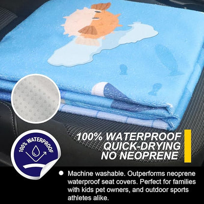 Back Seat Cover for Car Trucks Van SUV Jeep,Waterproof Rear Bench Towel Seat Covers for Dogs and Kids,Automotive Backseat Protector (Seaworld) - Image 3