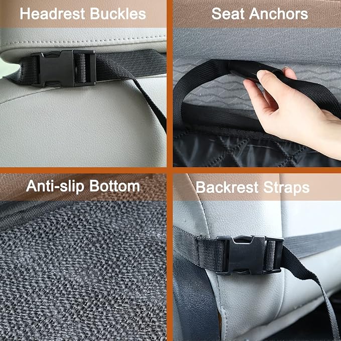2PCS Dog Car Front Seat Covers Scratch-Proof Pet Car Seat Cover Non-Slip Car Seat Protector for Dogs Bucket Seat Cover for Trucks, Cars & SUVs - Image 3