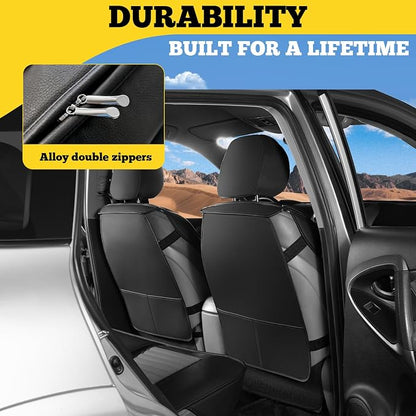 Car Seat Covers Full Set, Faux Nappa Leather, for Sedans and SUVs | Full Set, Waterproof, Airbag Compatible - Image 4