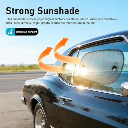 2 Pack Car Window Shades, UV Protection Sunshade for Side Windows, Strong Light Glare Blocking Suction Cup Curtain, Privacy Shield for Baby Sleeping Camping Napping, Fit 98% Most Cars - Image 7