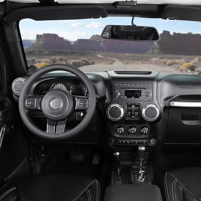 SEG Direct Breathable Car Steering Wheel Cover Large Size 15.5-16 inch | Fits F150 Tundra Range Rover Car Truck SUV, Black Microfiber Leather, Non-Slip Comfortable Grip, Auto Interior Accessories - Image 2