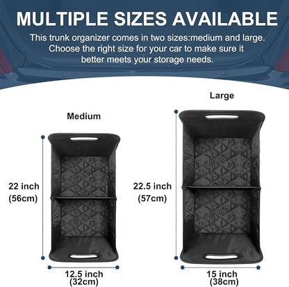 Deosk Car Trunk Organizer for SUV, Car Organizers and Storage with Reinforced Handles, Car Accessories for Women/Men 70L Waterproof Polyester Trunk Organizer(Large, Charcoal) - Image 3