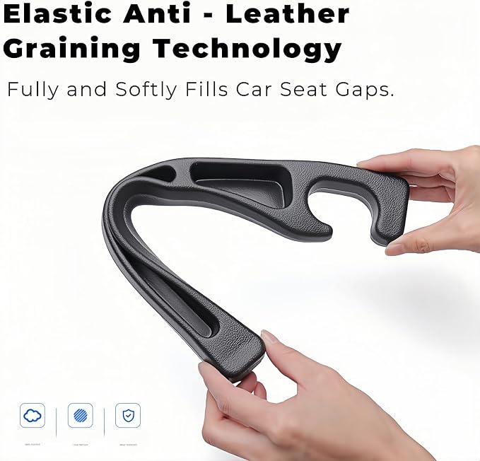EnzeroTools Car Seat Gap Filler, 2-Pack No-Drop Seat Side Gap Seam Filler Organizer with Phone Holder, Universal Fit Fill The Gap Between Seat & Console, Perfect for Car, SUV, Truck - Image 7