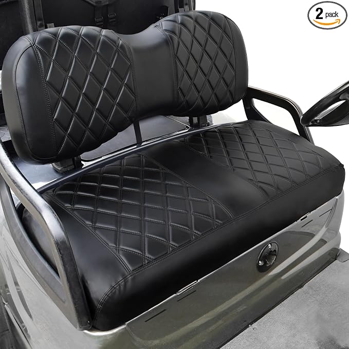 NOKINS Golf Cart Diamond Front Seat Covers for Yamaha Drive G29 & Drive 2 | Durable Vinyl Build；UV Resistant；All-Weather Protection by NOKINS-GolfCartPartsFactory
