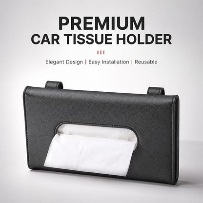 2 Pack Car Tissue Holder - Automotive Visor Tissue Interior Accessories for Truck SUV Van Black - Image 2