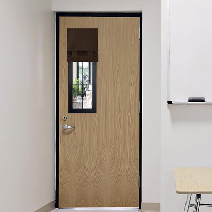 RYB HOME Front Door Window Covering Tie Up Small Sidelight Curtain Blackout | No Drill, Privacy Office Classroom Door Window Shade, Adhesive Rv Travel Curtains Portable Insulated,W12 x L40, Grey, 1 Panel by RYBHOME