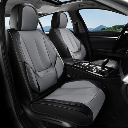 Coverado Car Seat Covers, Seat Covers for Cars, Waterproof Leather Auto Seat Protectors, Leather Car Seat Cushion, Car Interiors Accessories Universal Fit for Most Cars by COVERADOAUTO
