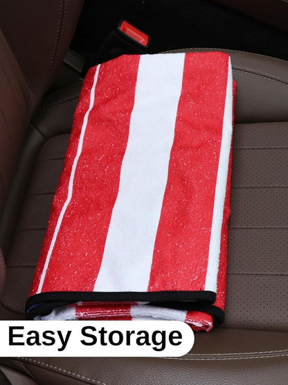 Prpeko Terry Cloth seat Cover Universal Waterproof Car Sport Towel Seat Cushion Non-Slip Sweat-Absorbent Towel Cloth Suitable for Gym Workout, Universal Fit for Car SUV Van-Flag - Image 8