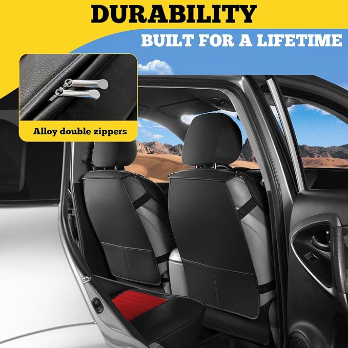 Car Seat Covers Full Set, Faux Nappa Leather, for Sedans and SUVs | Full Set, Waterproof, Airbag Compatible - Image 4