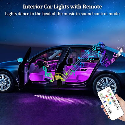 4 PCS Car Led Lights Interior,7 Colors Ambient Lighting Car Interior,USB Rechargeable Car Interior Reading Light,Portable Led Lights for Car - Image 6