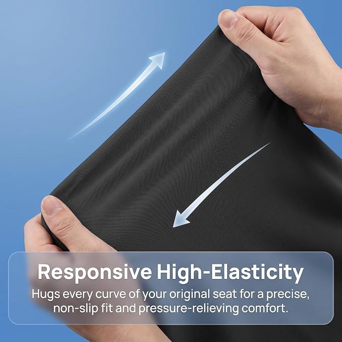 Car Seat Cover, Elastic Waterproof Dustproof Vehicle Back Seat Protector, Scratch Proof Automotive Interior Rear Bench Cover Accessories, Universal Fit (Black) - Image 6