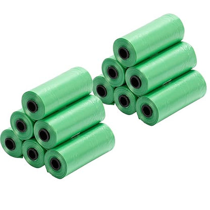 Ginsco 0.8 Gallons Disposable Trash Bags for Mini Car Trash Can, Portable Small Car Garbage Bags, Cars Accessories, Mini Trash Bags, Plastic Trash Bag for Cars/Home/Office (12 Rolls/180 Counts) Green by Ginsco