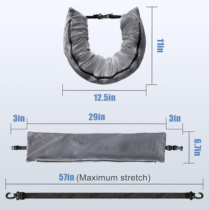 Stuffable Travel Pillow for Extra Luggage, Velvet Travel Neck Pillow Storage Bag with Adjustable Neck Size, Fits About 6 T-Shirts Travel Essentials Multifunctional Sleeping Rest Cushion - Image 3