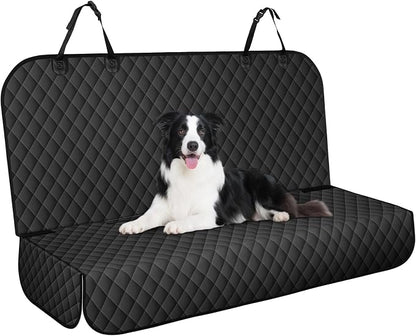 Waterproof Dog Backseat Cover for Cars, Non-Slip Pet Seat Protector, Black by NECKORY