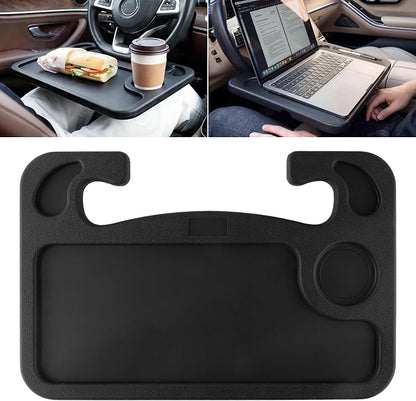 JUSTTOP Car Steering Wheel Desk for Laptop,Multipurpose Travel Car Accessories, Car Seat Stand Trays for Eating, Steering Wheel Overhead Table Console(Black) by JUSTTOP