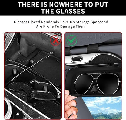 Sunglasses Holder for Car Sun Visor, Protective Automotive Eyeglasses Storage Case Hanger, Car Sunglass Holder - Image 5
