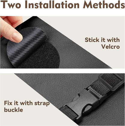 Noaman Upgraded Large Car Tissue Holder Premium PU Leather Tissues Box Cover Backseat Rectangular Napkin Holder for Car Fits for 120 Standard Kleenex Tissues Box for Car Organization Accessories Black - Image 4