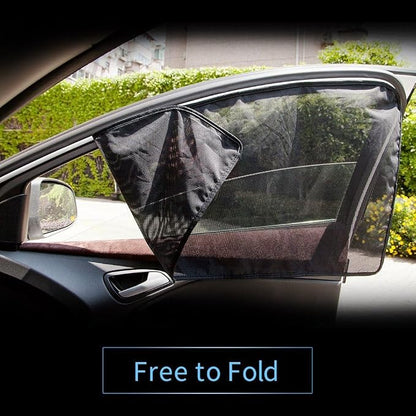 Aokway Car Side Window Sunshades, Driver Car Window Screen Mesh, Universal Fit for Camping and UV Protection (Black, Front Side 2pcs) - Image 3
