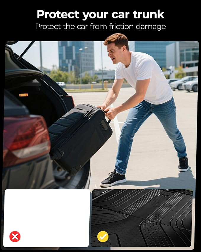 3W Cargo Mat & Backrest Mat for Nissan Pathfinder 2022-2026 7&8 Seats,Black | Max Surface Coverage, TPE All Weather, Custom Fit, Heavy Duty Mats, Non-Slip, Max Surface Coverage - Image 6
