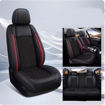 Custom Car Seat Covers Fit for Wrangler JL JK Rubicon Sahara Grand Cherokee L Cherokee Compass Renegade Gladiator Wagoneer Liberty Commander Grand Cherokee SRT (Black Red （ice Silk）) - Image 4