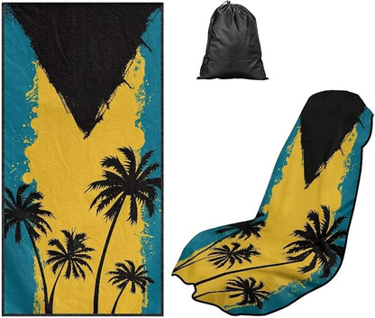 SEANATIVE Car Seat Cover Sweat Towel with Storage Bag for Front Seats in Cars, Trucks, SUVs – Universal Seat Liner, Easy Install, Washable, Breathable Fabric, Flag of the Bahamas Print - Image 5