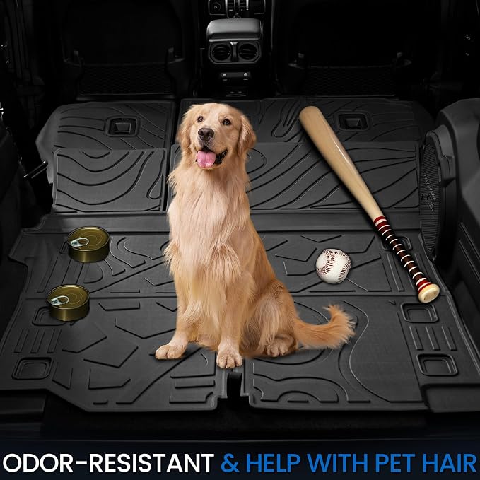 Cargo Mat for Jeep Wrangler JL Unlimited 2018-2026 Accessories | Not fit JK/4XE, Cargo Liner & Rear Seat Back Protector, All Weather TPE, Non Slip & Odorless & Scratch Proof, Quick Clean - Image 9