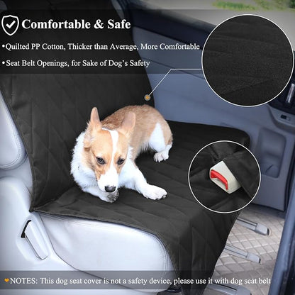 VIVAGLORY Dog Seat Cover Pet Seat Protector, Standard, Black | Backseat Cover for Car Suv & Truck, Back Rear Backseat Bench Protector - Image 5