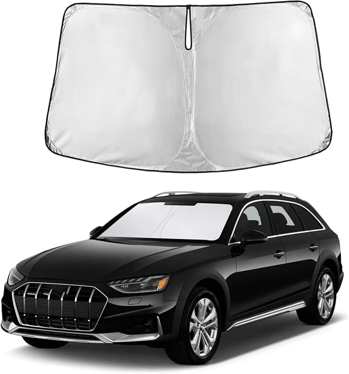 Autovir Windshield Sun Shade Fit for 2017-2023 2024 2025 Audi A4 | Sunshade, Front Car Window Shades Sun Visor, Blocks UV Rays & Heat, Car Accessories by Autovir