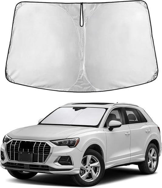 Autovir Windshield Sun Shade Fit for 2019-2024 2025 2026 Audi Q3 | Sunshade, Front Car Window Shades Sun Visor, Blocks UV Rays & Heat, Car Accessories by Autovir