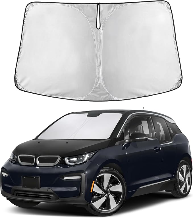 Autovir Windshield Sun Shade Fit for 2014-2020 2021 2022 BMW I3 | Sunshade, Front Car Window Shades Sun Visor, Blocks UV Rays & Heat, Car Accessories by Autovir
