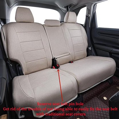 coverdream Custom Seat Covers Compatible with Select Honda CRV 2015 2016 Models (Beige,Full Set) - Image 3