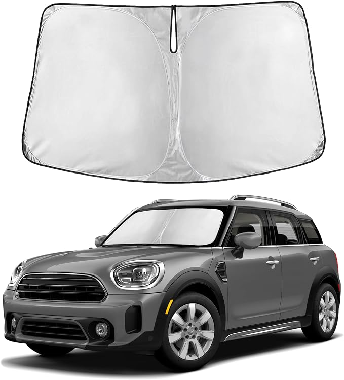 Autovir Windshield Sun Shade Fit for 2017-2026 Mini Countryman Cooper F60 | Sunshade, Front Car Window Shades Sun Visor, Blocks UV Rays & Heat, Car Accessories by Autovir