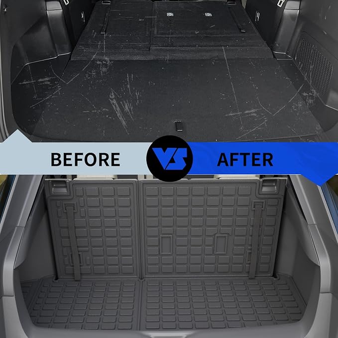 Rongtaod Floor Mats Set for 2024 2025 2026 Toyota Grand Highlander | Trunk Mat with Backrest Mat Waterproof Cargo Mat Cargo Liner TPE All Weather Back Seat Protector Grand Highlander Accessories - Image 6