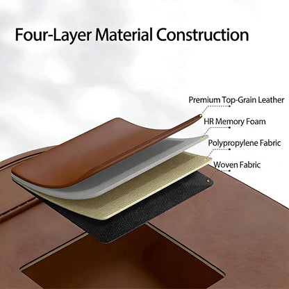 Universal Foldable Car Backseat Organizer with Table Tray, Car Seat Back Protector with Touch Screen Phone Holder, Premium Leather Kick Mats with Storage Pockets Tissue Holder (Brown) - Image 5